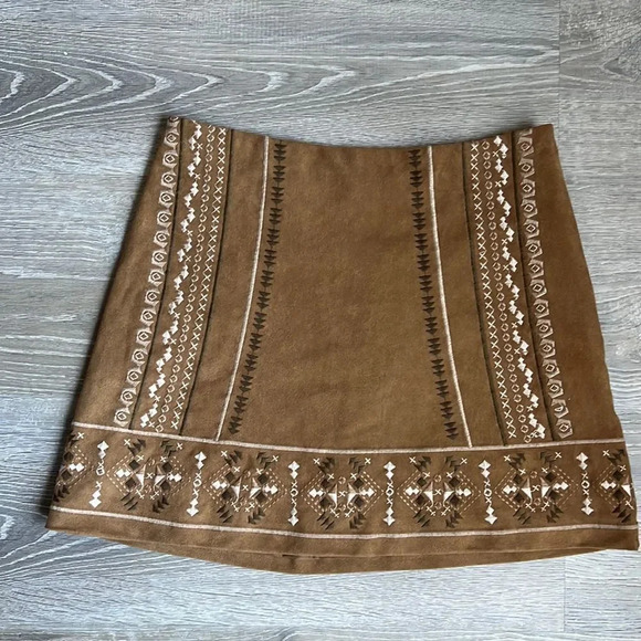 Abercrombie & Fitch Faux Suede Mini Skirt Y2K - Picture 2 of 8